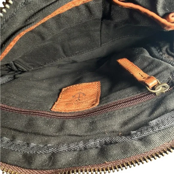 NWT Harbour 2nd Marlies Leather Crossbody Bag - Cognac Brown Boho Messenger - Picture 6 of 6